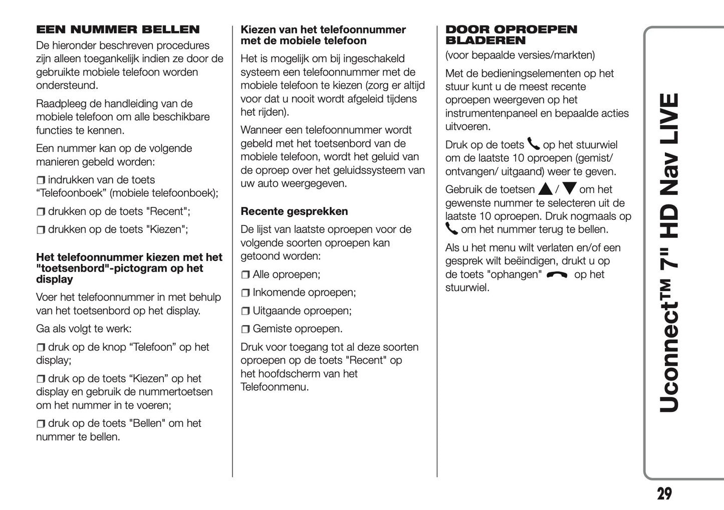 2016-2018 Abarth 500/595/695 Uconnect 7.0 Nav Handleiding | Nederlands