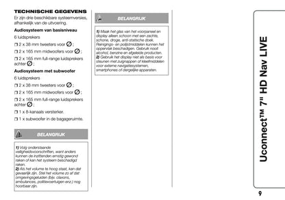 2016-2018 Abarth 500/595/695 Uconnect 7.0 Nav Handleiding | Nederlands