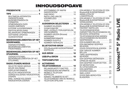 2017-2018 Abarth 500/595/695 Uconnect 5.0 Radio Handleiding | Nederlands
