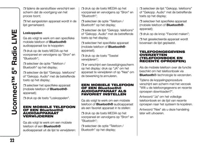 2017-2018 Abarth 500/595/695 Uconnect 5.0 Radio Handleiding | Nederlands