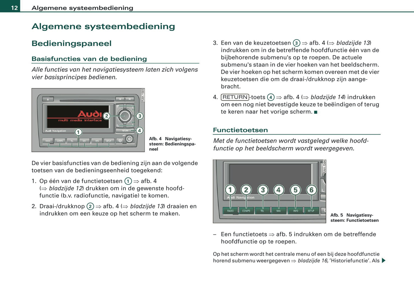 2007-2008 Audi A4 Cabriolet Navigatie Systeem BNS 5.0 Handleiding | Nederlands