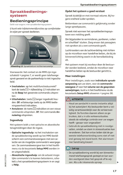 2015-2016 Audi MMI Navigation Plus Manual | Dutch