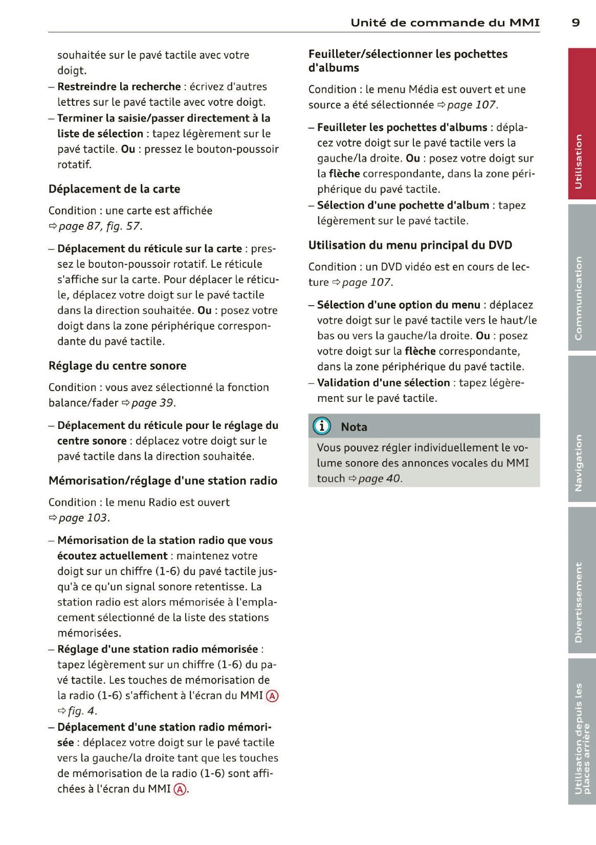 2013-2014 Audi MMI Navigation Plus Infotainment Manual | French