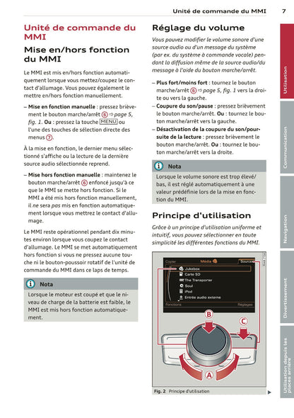 2013-2014 Audi MMI Navigation Plus Infotainment Manual | French