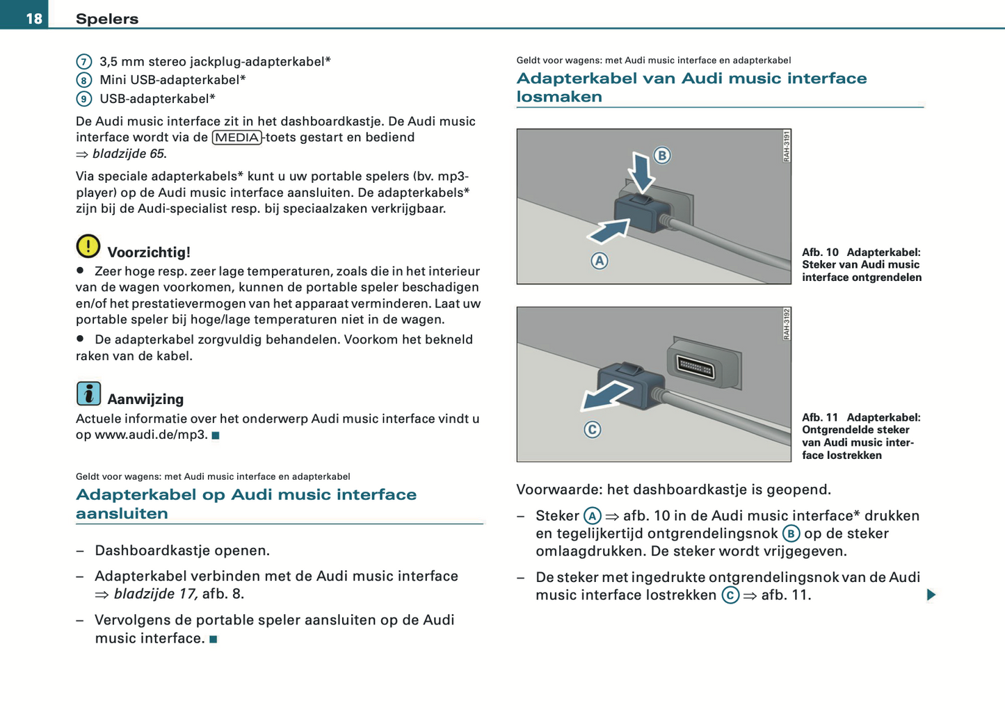 2008-2010 Audi MMI Navigatie Plus Infotainment Handleiding | Nederlands