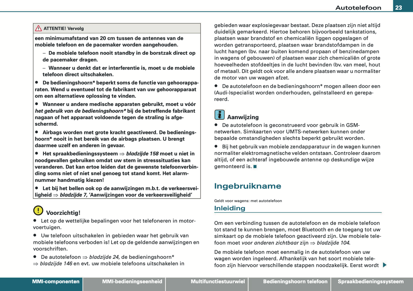 2008-2010 Audi MMI Navigatie Plus Infotainment Handleiding | Nederlands