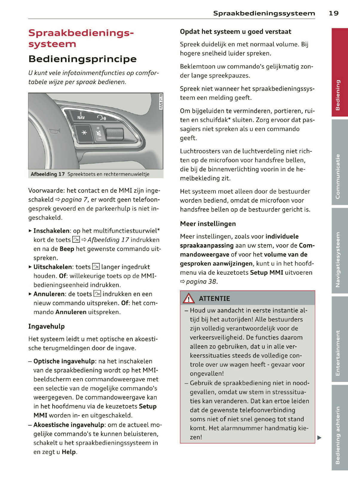 2014 Audi MMI Navigation Plus Infotainment Manual | Dutch