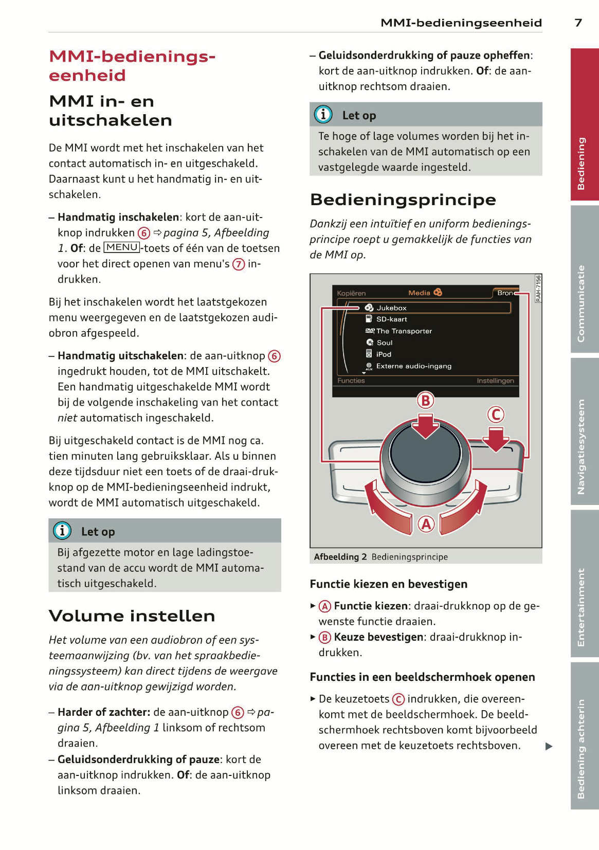 2014 Audi MMI Navigation Plus Infotainment Manual | Dutch