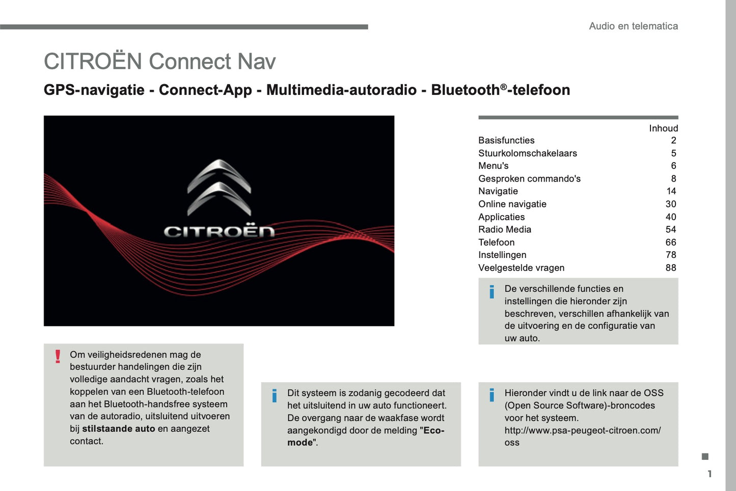 2016-2017 Citroën C3 Infotainment Handleiding | Nederlands