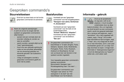 2016-2018 Citroën C4 Picasso/Grand C4 Picasso Infotainment Handleiding | Nederlands
