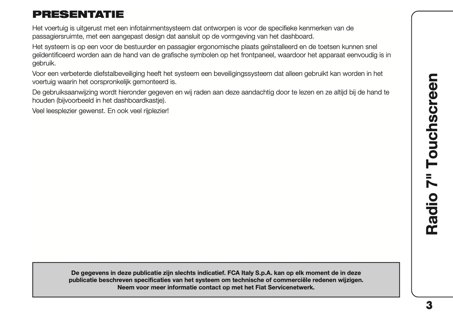 2023 Fiat Panda Uconnect 7.0 Infotainment Manual | Dutch