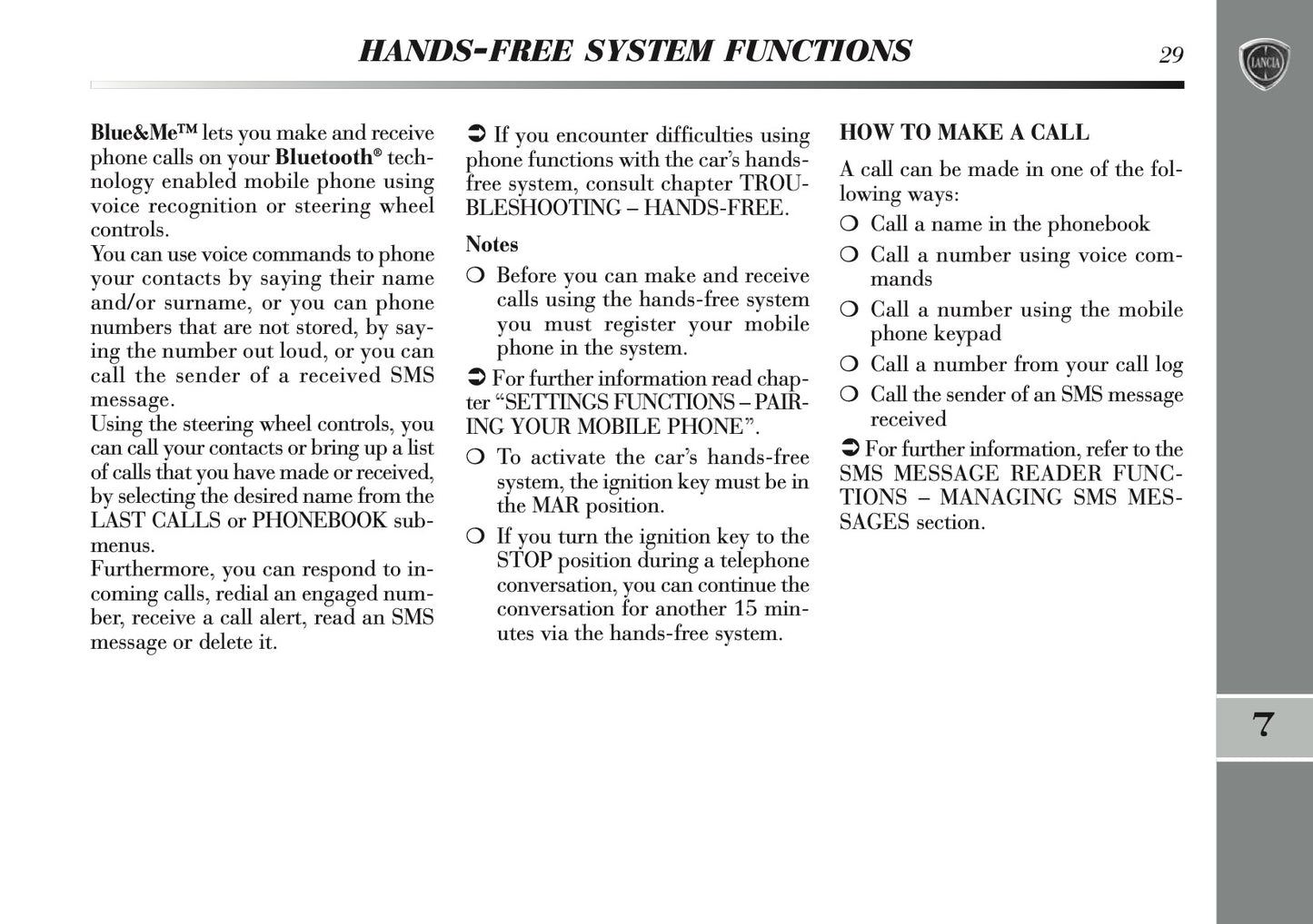 2011-2013 Lancia Delta Blue&Me Instant Nav Manual | English