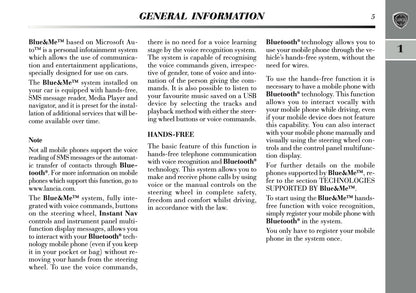2011-2013 Lancia Delta Blue&Me Instant Nav Manual | English