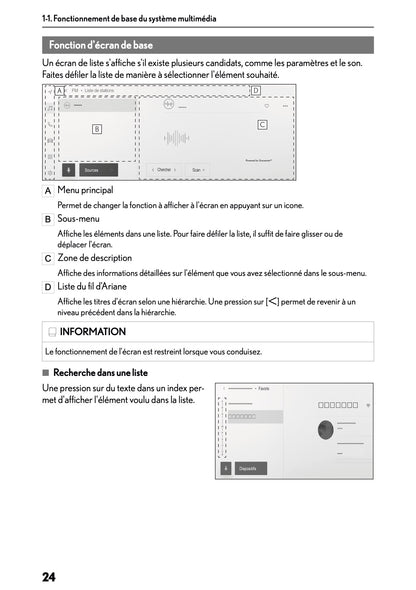2025-2026 Lexus LBX Navigation Manual | French