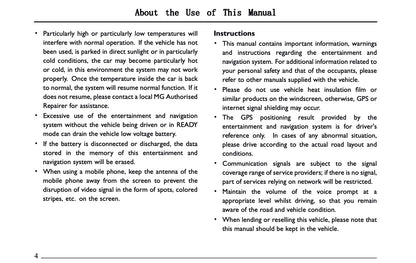 2023-2024 MG EHS Navigation Infotainment Manual | English