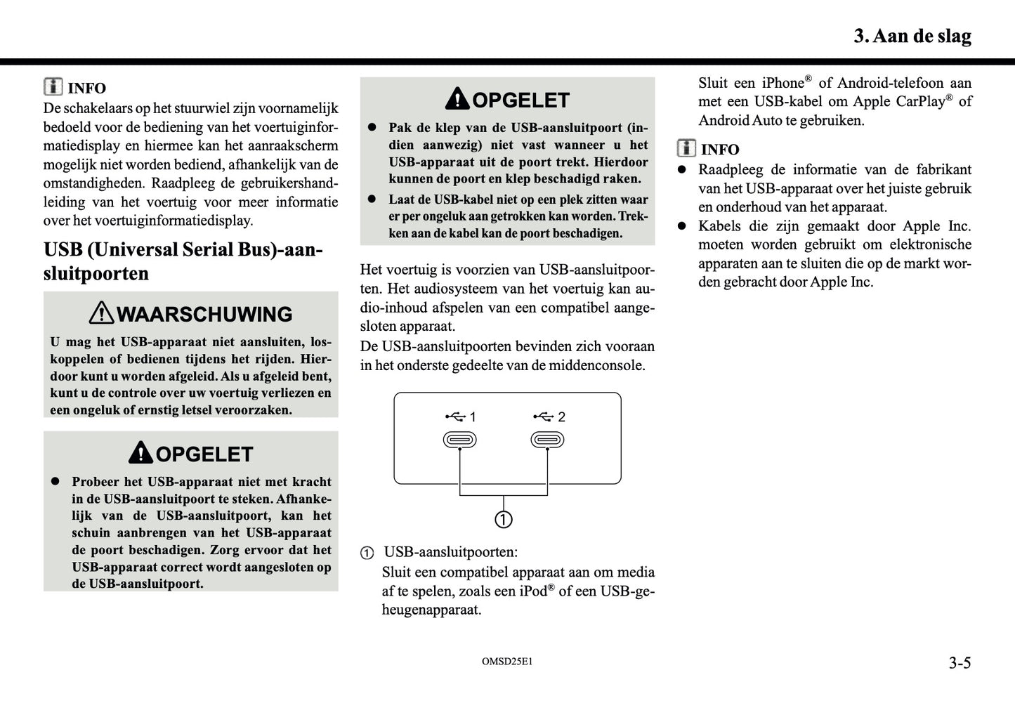 2025 Mitsubishi Outlander PHEV Smartphone Link Display Audio Handleiding | Nederlands