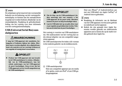 2025 Mitsubishi Outlander PHEV Smartphone Link Display Audio Handleiding | Nederlands