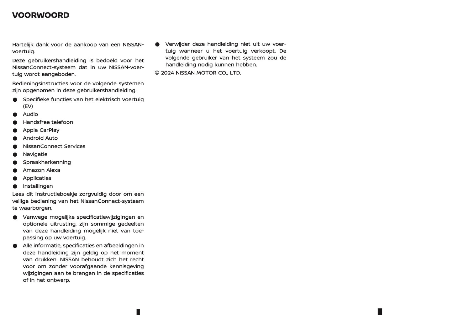 2024-2025 Nissan Connect Infotainment Manual | Dutch