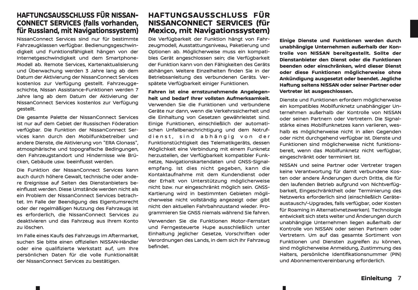 2025 Nissan Qashqai Connect Infotainment Manual | German