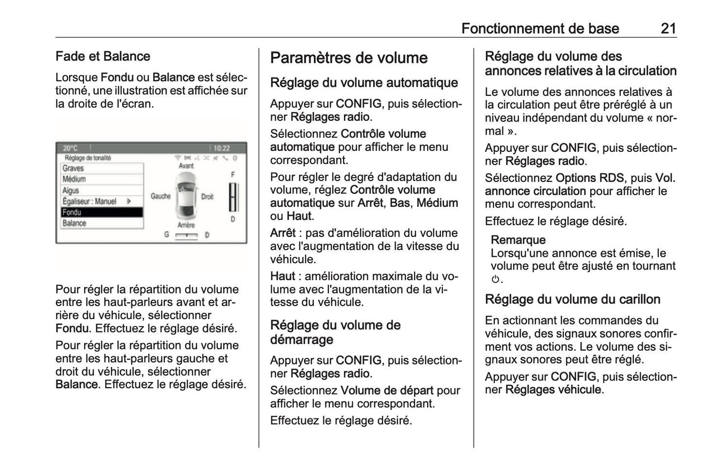 2016 Opel Cascada Infotainment Manual | French
