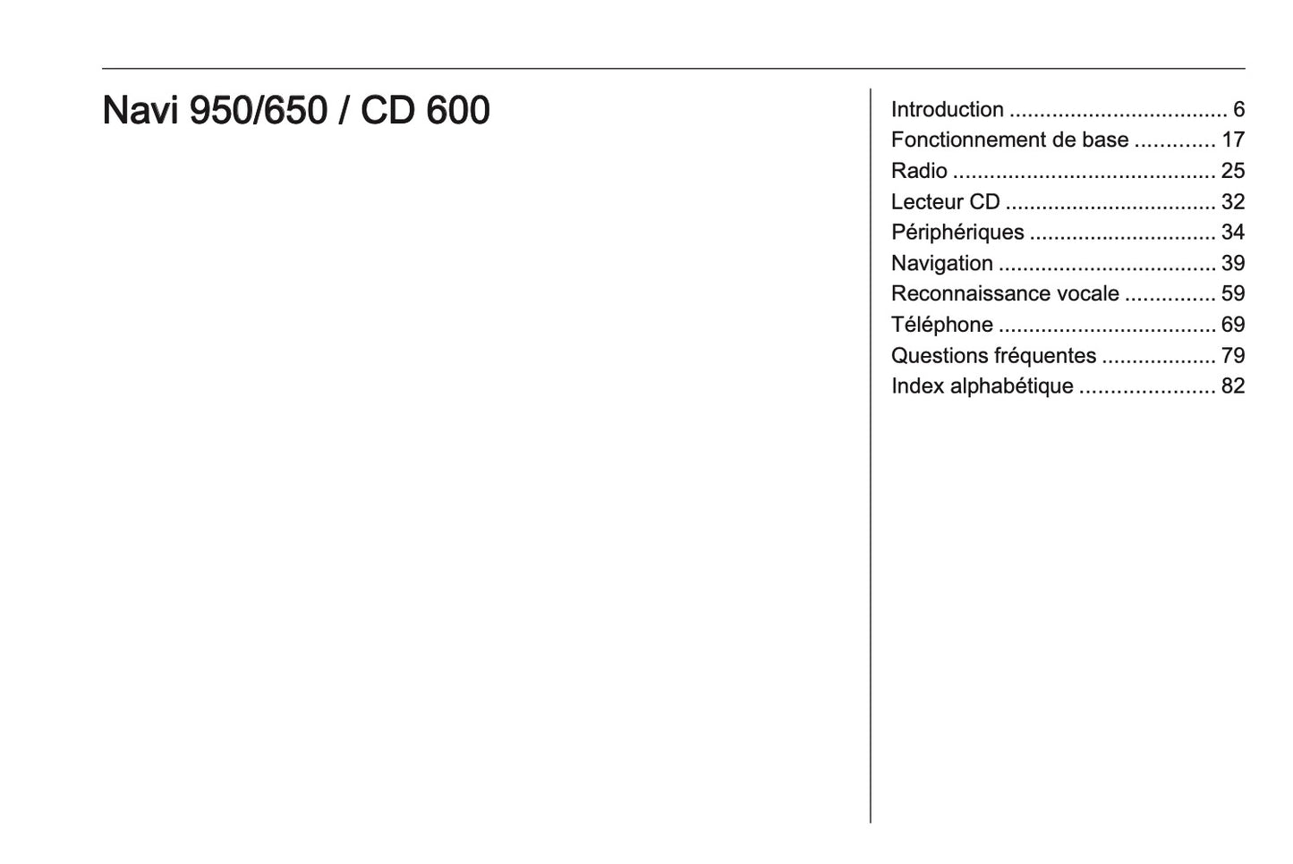 2016 Opel Cascada Infotainment Manual | French