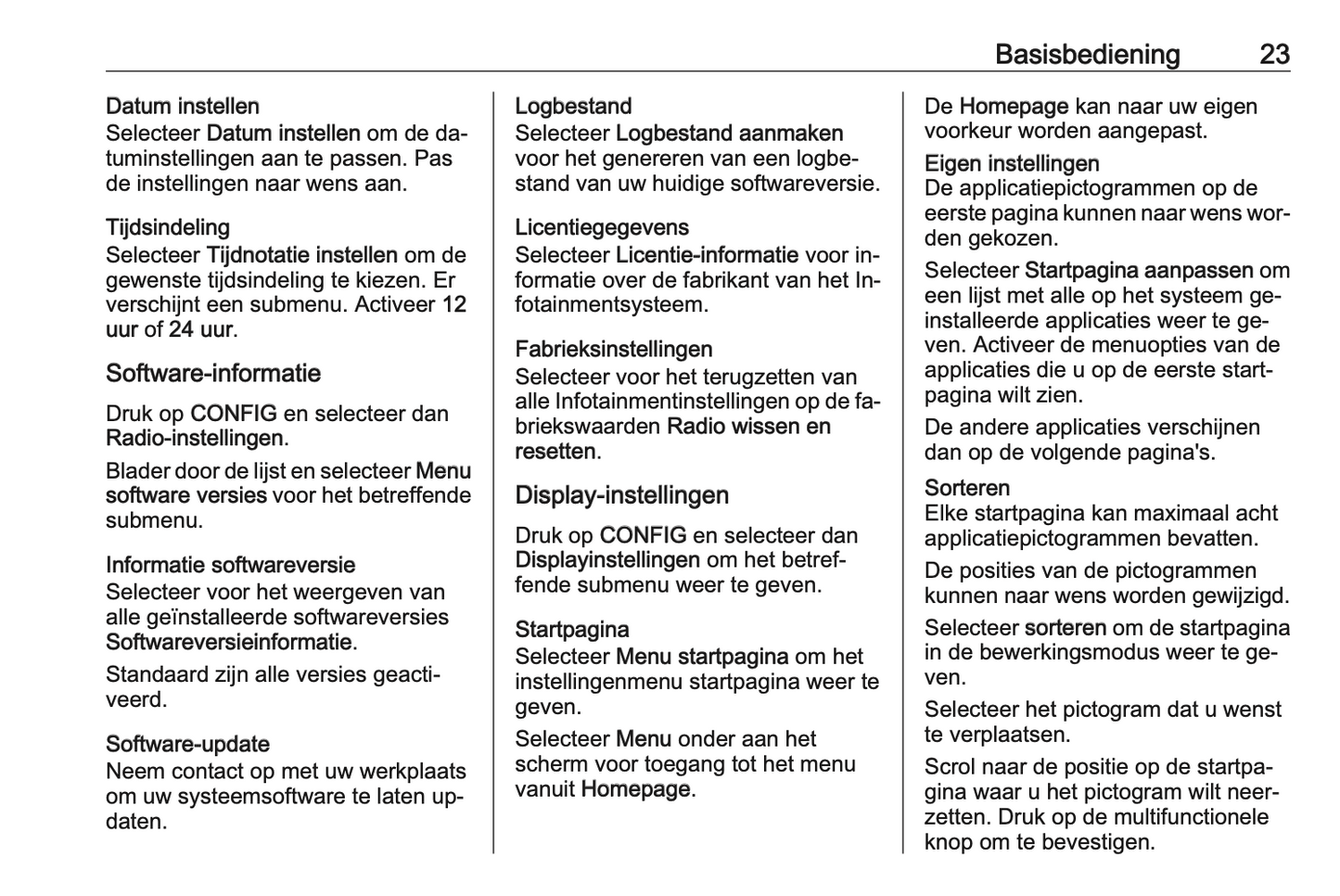 2016 Opel Cascada Infotainment Handleiding | Nederlands