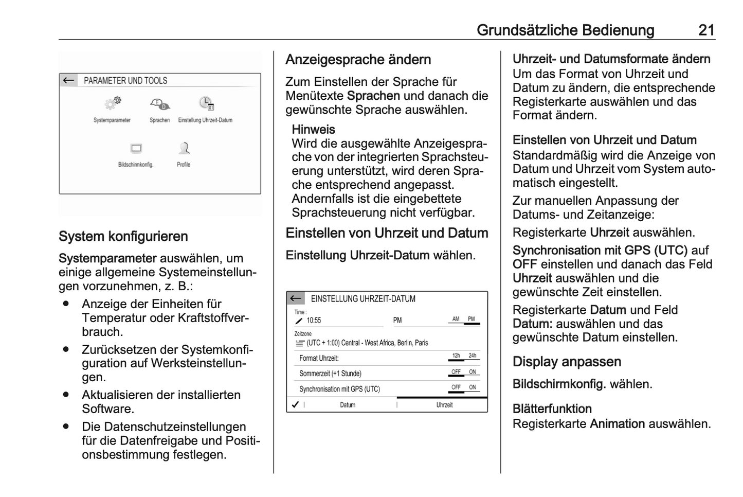 2021 Opel Corsa / Corsa-e Infotainment Manual German