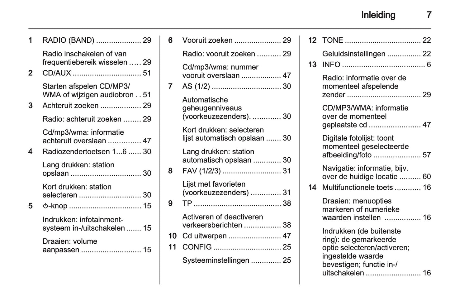 2012 Opel Meriva Infotainment Handleiding | Nederlands