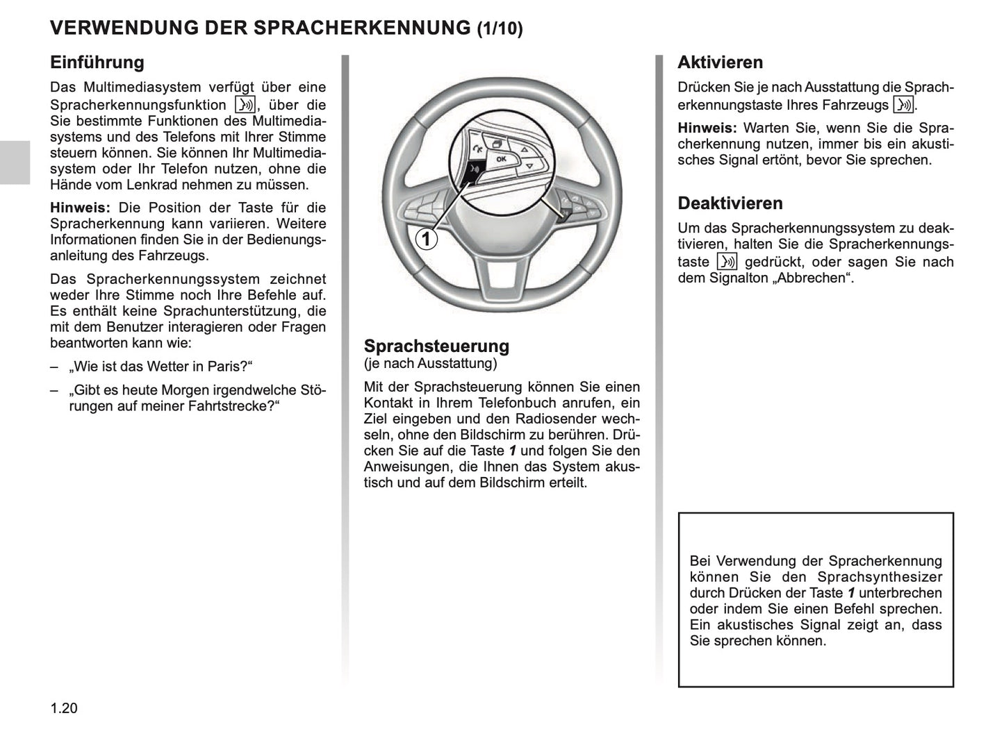 2023-2024 Renault Easy Link Infotainment Manual | German
