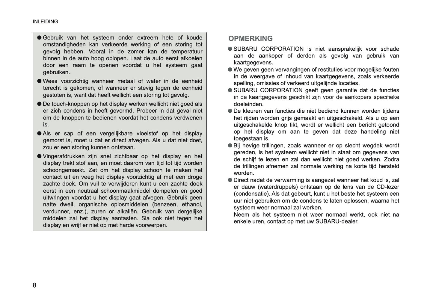 2024 Subaru XV e-BOXER Infotainment Handleiding | Nederlands