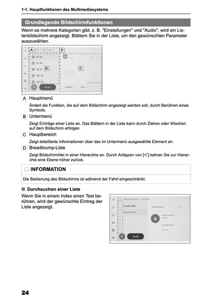 2025-2026 Toyota Aygo X Navigation Manual | German