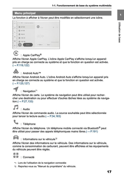 2025-2026 Toyota Aygo X Manuel de Navigation | Français