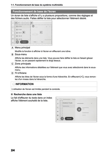 2025-2026 Toyota Aygo X Manuel de Navigation | Français