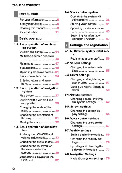 2025-2026 Toyota Aygo X Navigation Manual | English