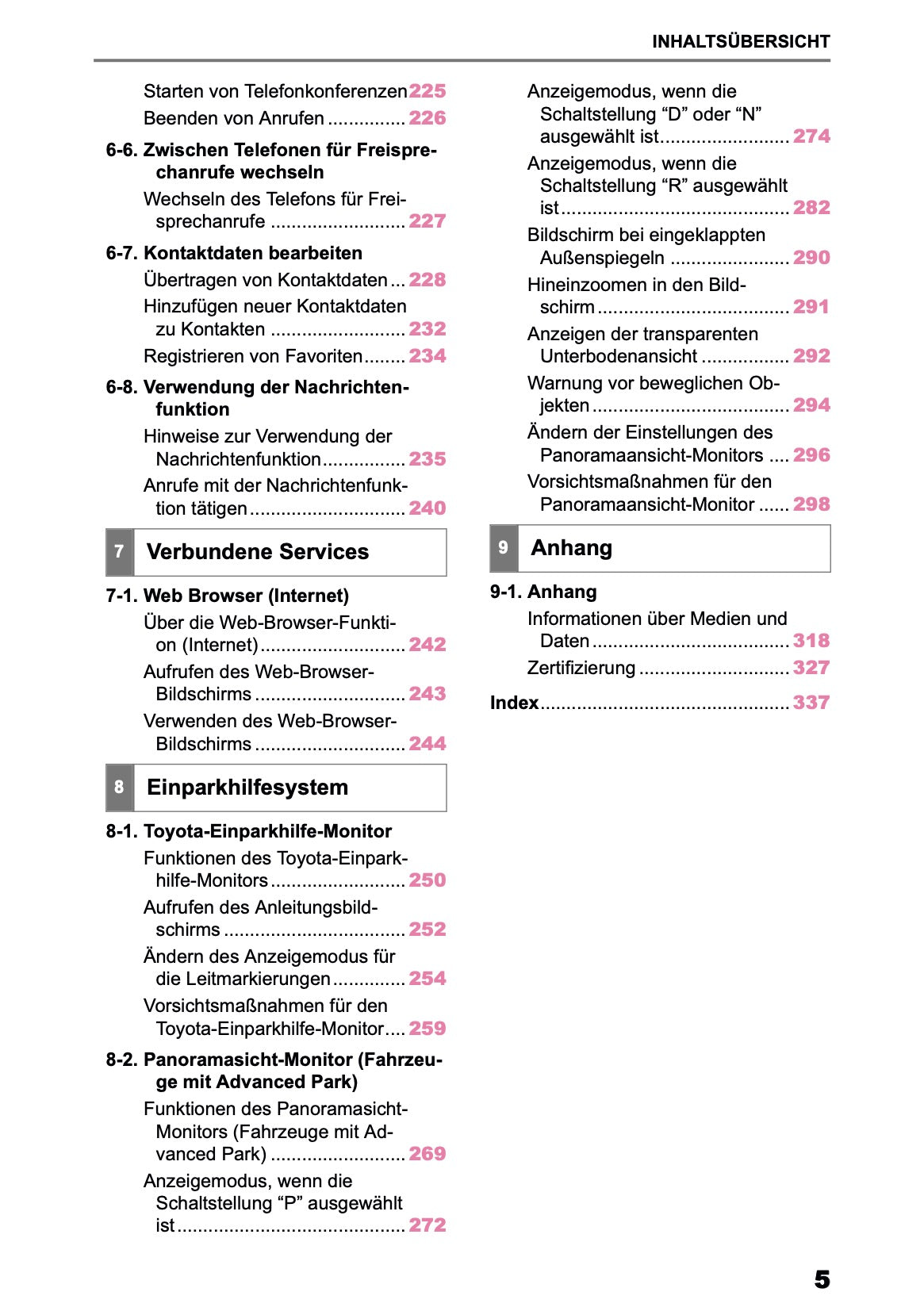 2025-2026 Toyota bZ4X Navigation Manual | German