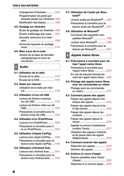 2025-2026 Toyota bZ4X Navigation Manual | French