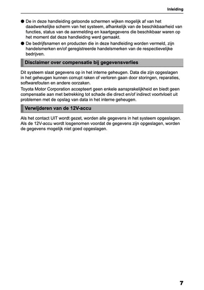 2025-2026 Toyota bZ4X Navigation Manual | Dutch