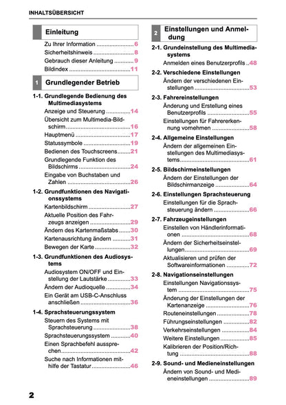 2025 Toyota Corolla Cross Hybrid Navigation Manual | German