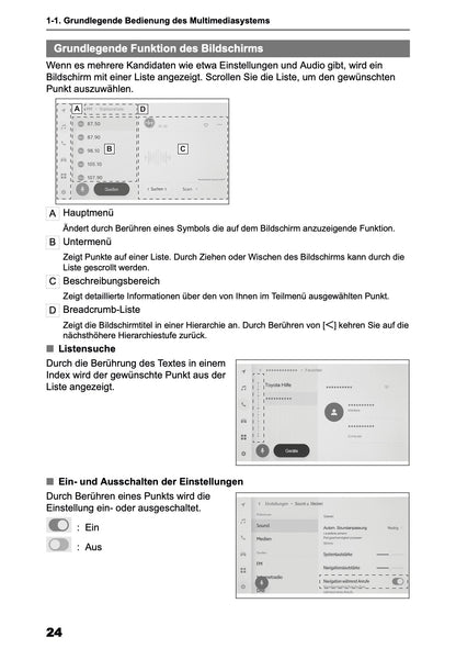 2025 Toyota Corolla Cross Hybrid Navigation Manual | German