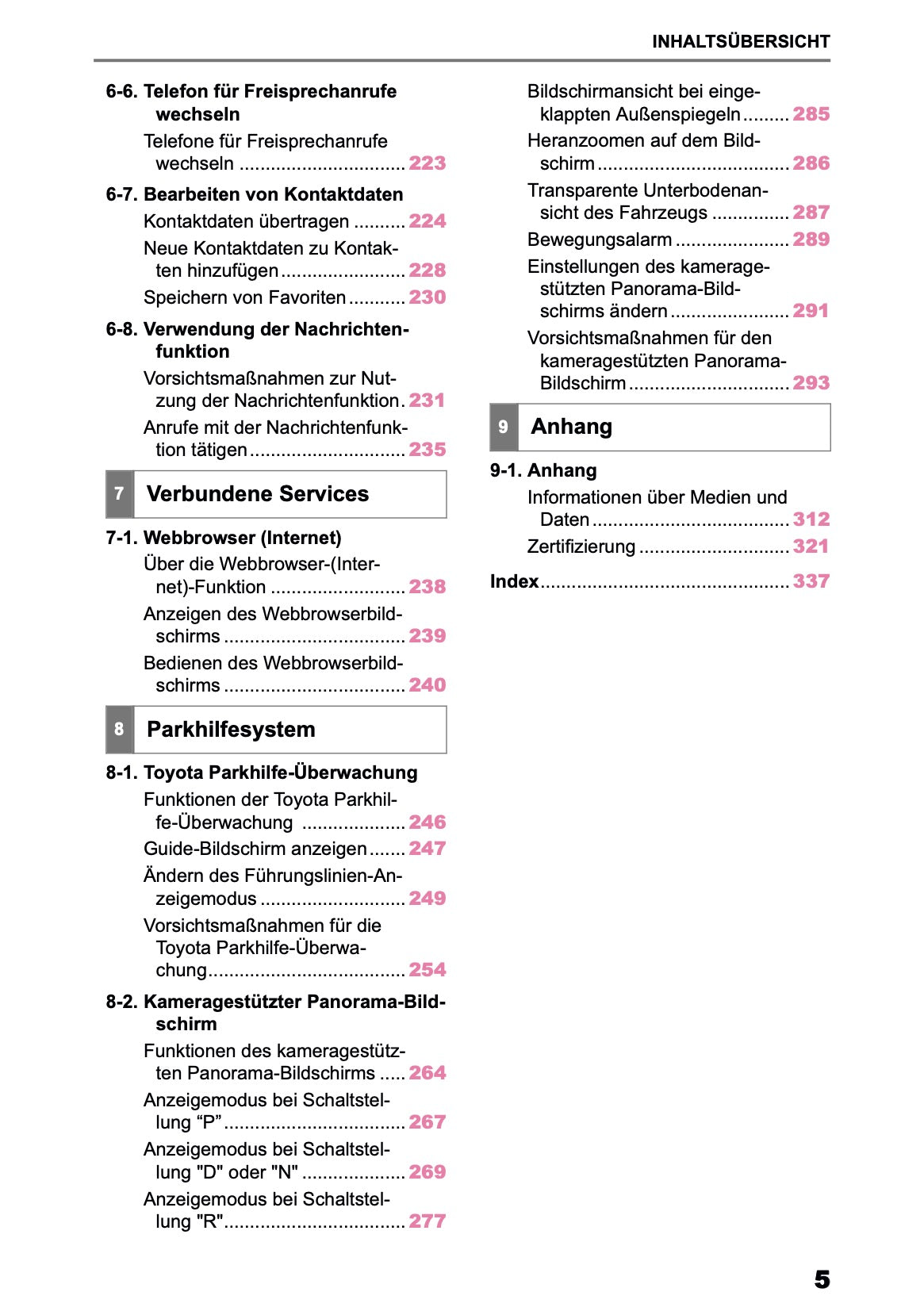 2025 Toyota Corolla Cross Hybrid Navigation Manual | German