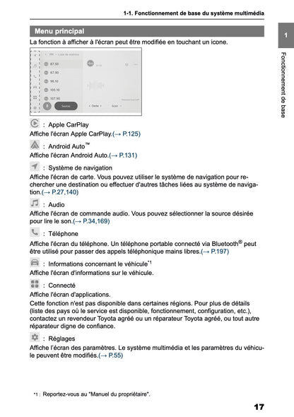 2025 Toyota Corolla Cross Hybrid Manuel de Navigation | Français