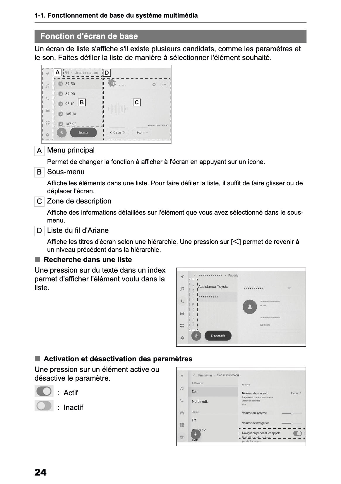 2025 Toyota Corolla Cross Hybrid Manuel de Navigation | Français