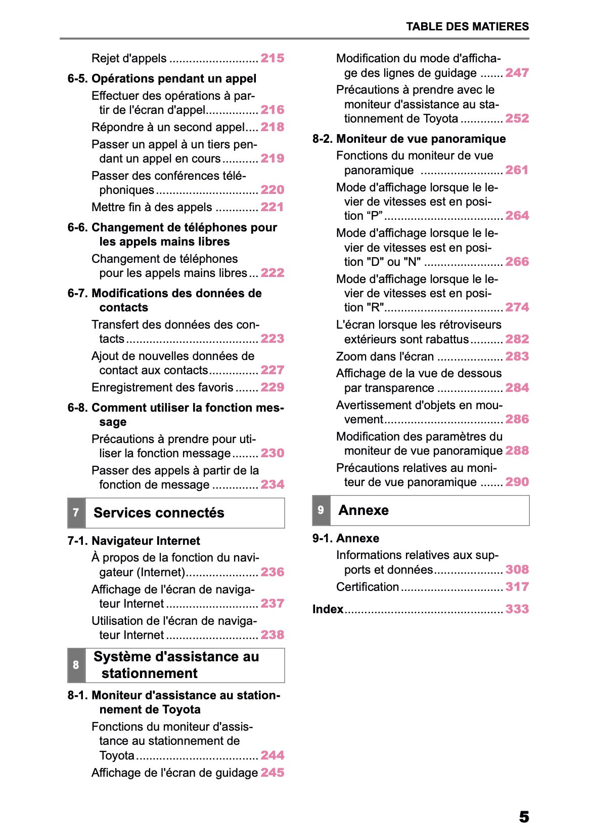 2025 Toyota Corolla Cross Hybrid Manuel de Navigation | Français