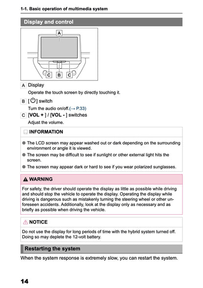 2025 Toyota Corolla Cross Hybrid Navigation Manual | English