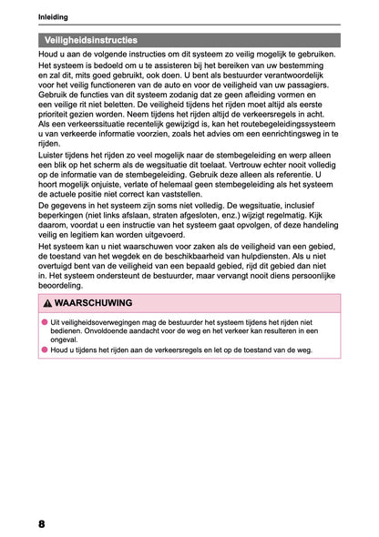 2025 Toyota Yaris Cross Hybrid Navigation Manual | Dutch