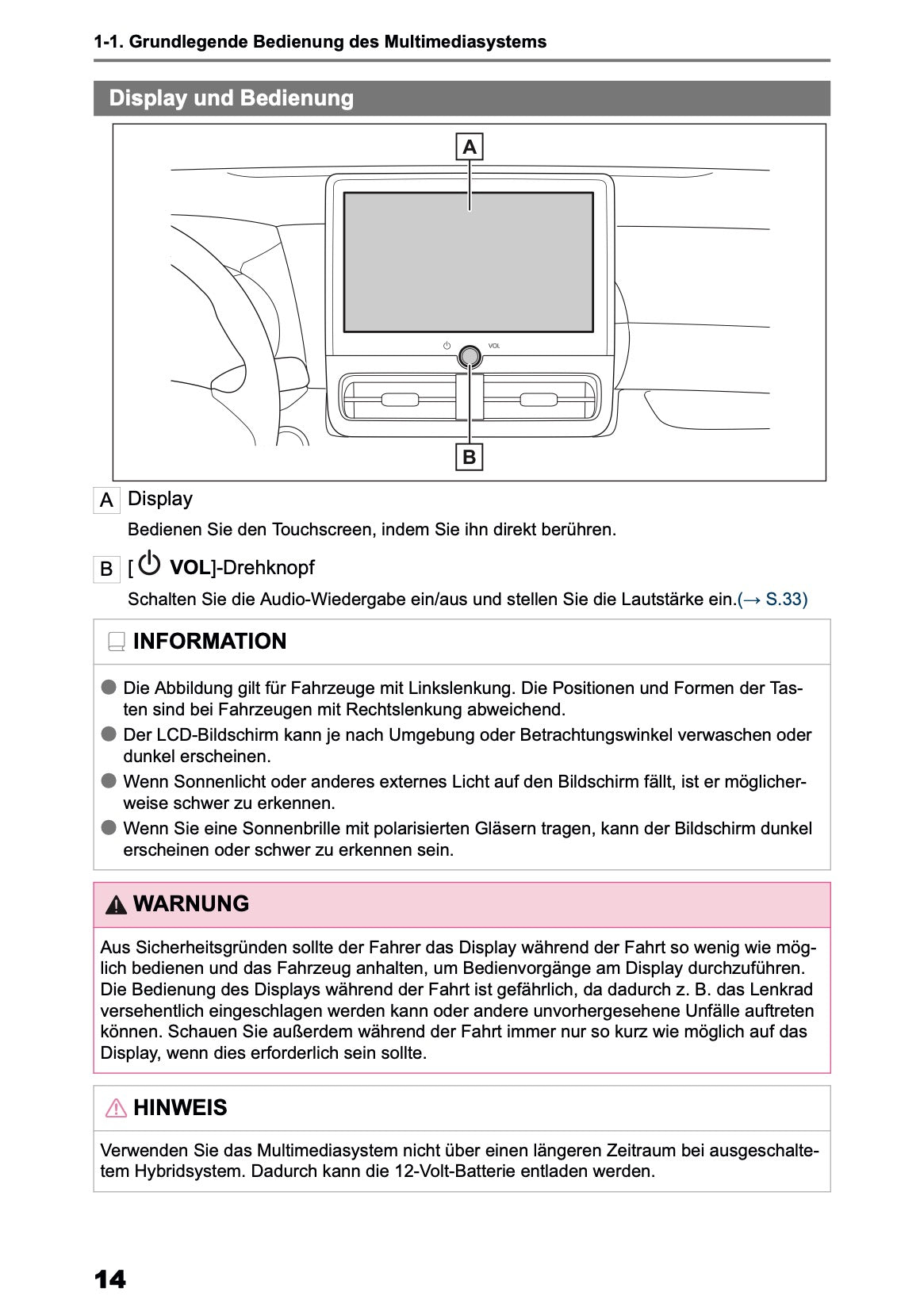 2026 Toyota Yaris Hybrid Navigation Manual | German