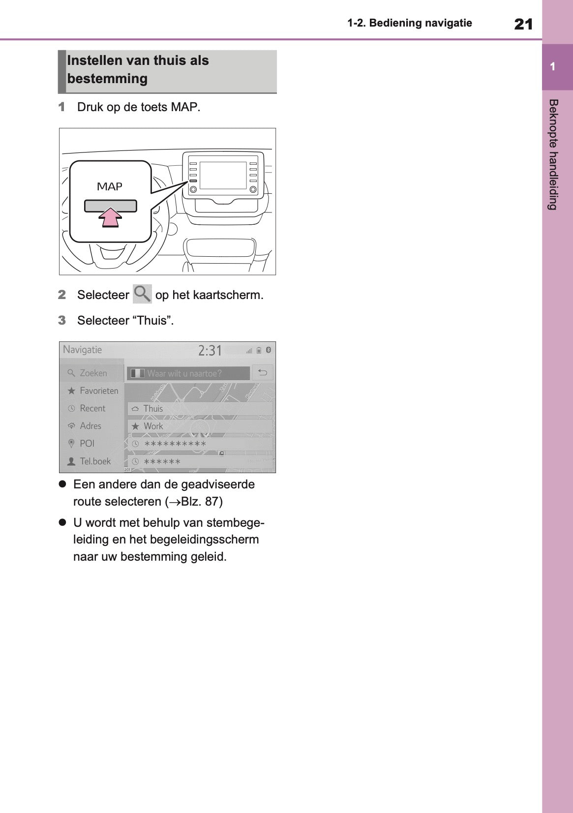 2021 Toyota Yaris Navigatie Handleiding | Nederlands
