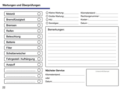 BMW Maintenance Book | German