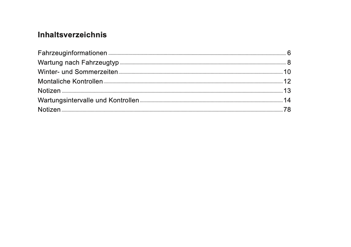 Citroën Maintenance Book | German