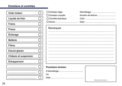 DS Automobiles Maintenance Book | French